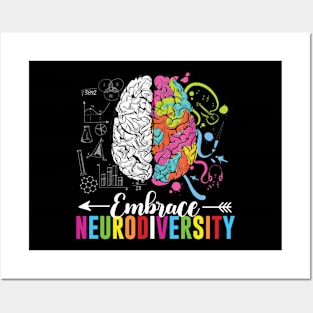 Embrace Neurodiversity Brain Posters and Art